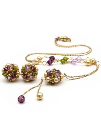 Set necklace and stud earrings by Ichiban - Happy Royal