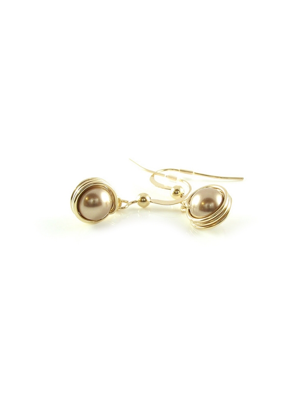 Busted Pearl Bronze - earrings