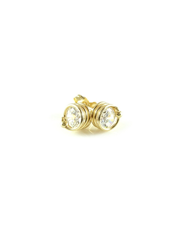 Stud earrings - Ichiban - Busted Crystal Clear
