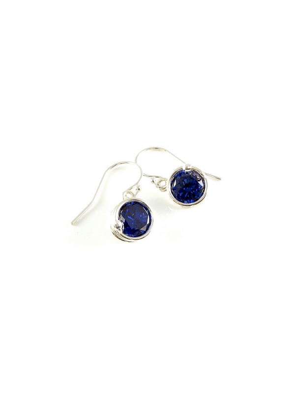 Earrings by Ichiban - Busted Silver Dark Blue