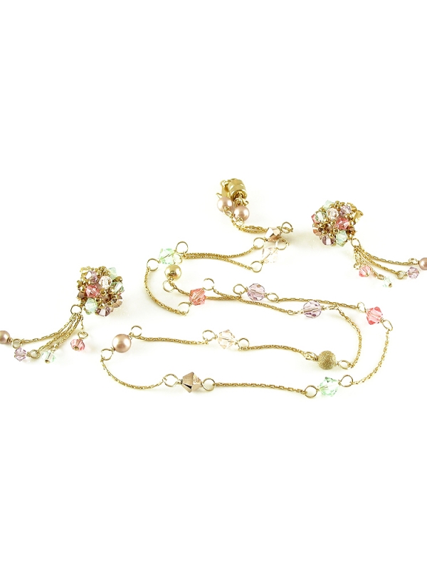 Set colier si cercei surub cu pendule, Ichiban - Spring mood