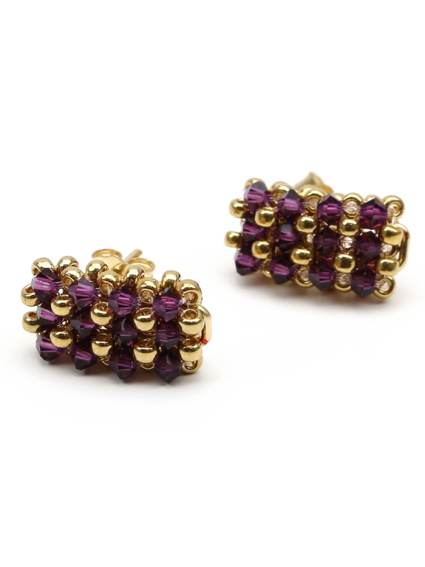 Cercei cu surub, Ichiban - Business Amethyst 