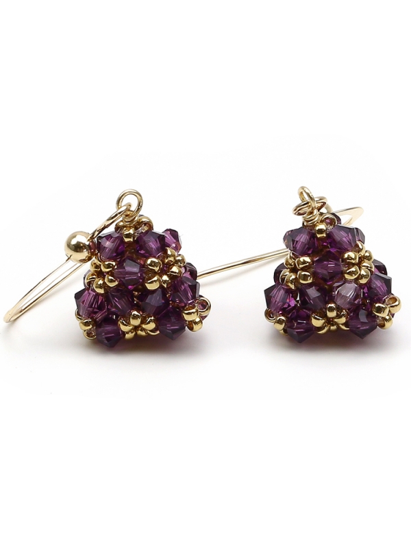 Earrings by Ichiban - Pyramid Amethyst