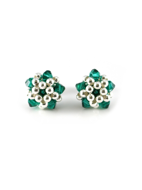 Stud earrings by Ichiban - Charm Emerald 925 Silver