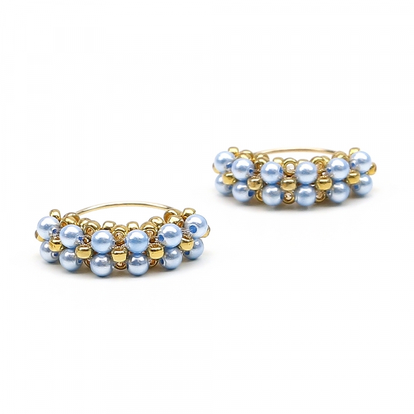 Cercei Ichiban - Mini Diva Pearls Light Blue