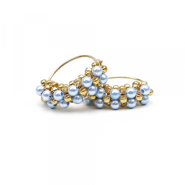 Cercei Ichiban - Mini Diva Pearls Light Blue