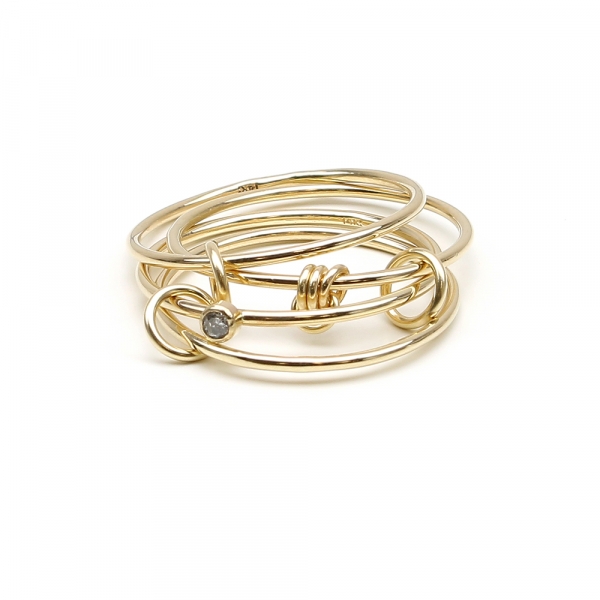 Inel din aur 14K si diamant - Transformers Diamond