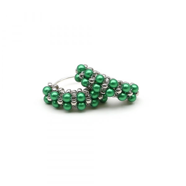 Cercei Ichiban - Mini Diva Pearls Eden Green AG925