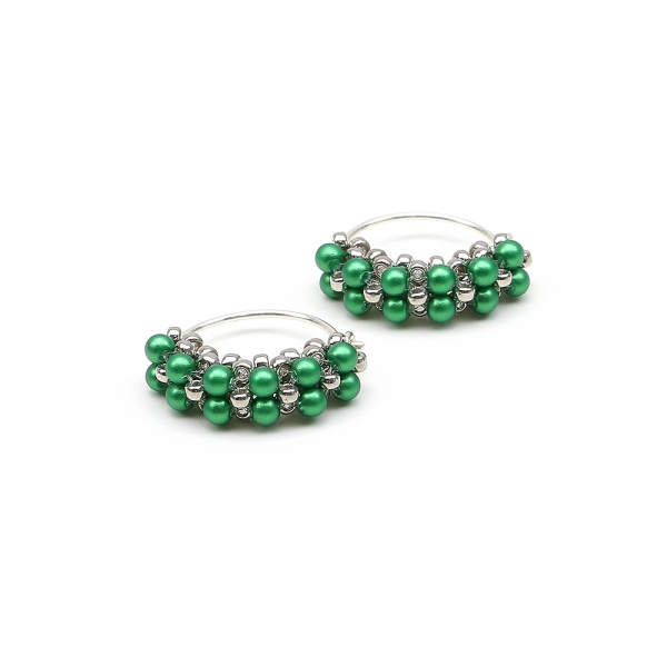 Cercei Ichiban - Mini Diva Pearls Eden Green AG925