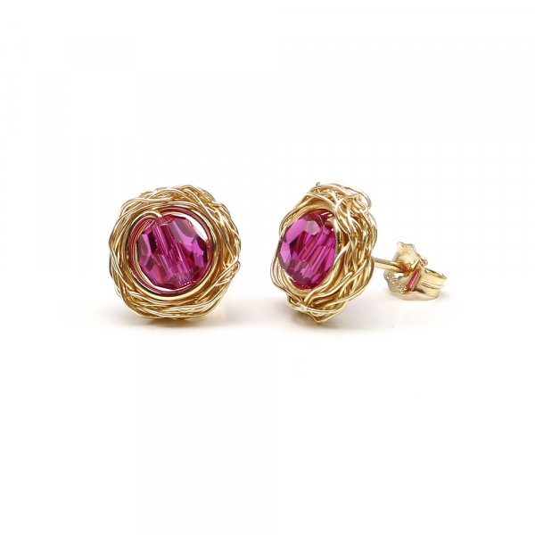 Stud earrings by Ichiban - Sweet Fuchsia