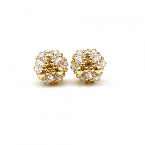 Cercei cu surub, Ichiban - Mini Daisies Crystal Clear