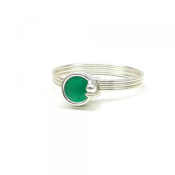 Inel Ichiban - Busted Deluxe Green Onyx AG925