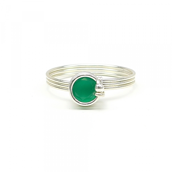 Inel Ichiban - Busted Deluxe Green Onyx AG925