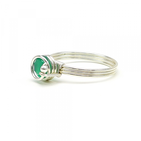 Inel Ichiban - Busted Deluxe Green Onyx AG925
