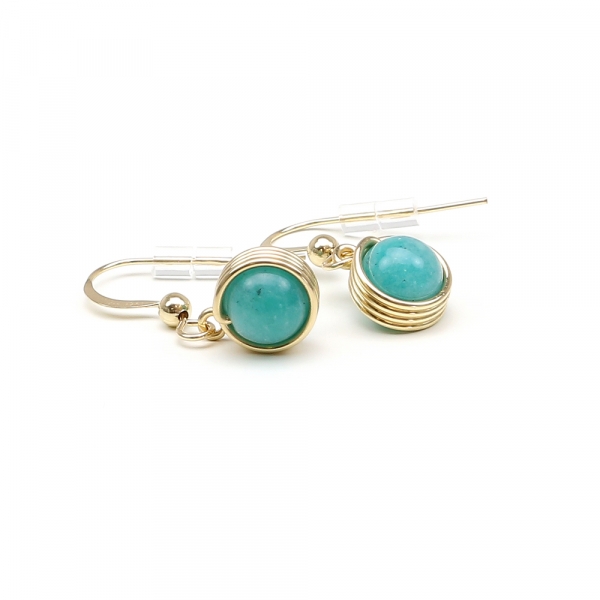 Earrings by Ichiban - Busted Gemstone Amazonite