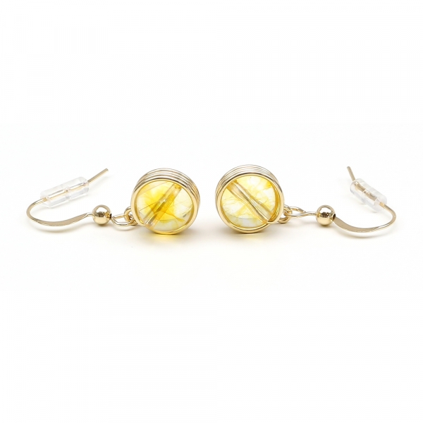 Busted Gemstone Citrine - earrings