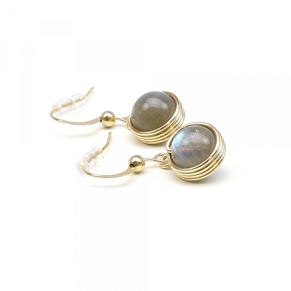 Earrings by Ichiban - Busted Gemstone Labradorite