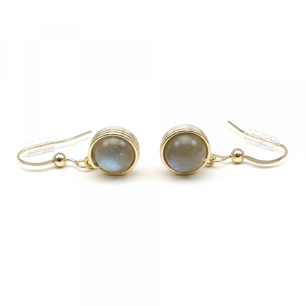 Earrings by Ichiban - Busted Gemstone Labradorite
