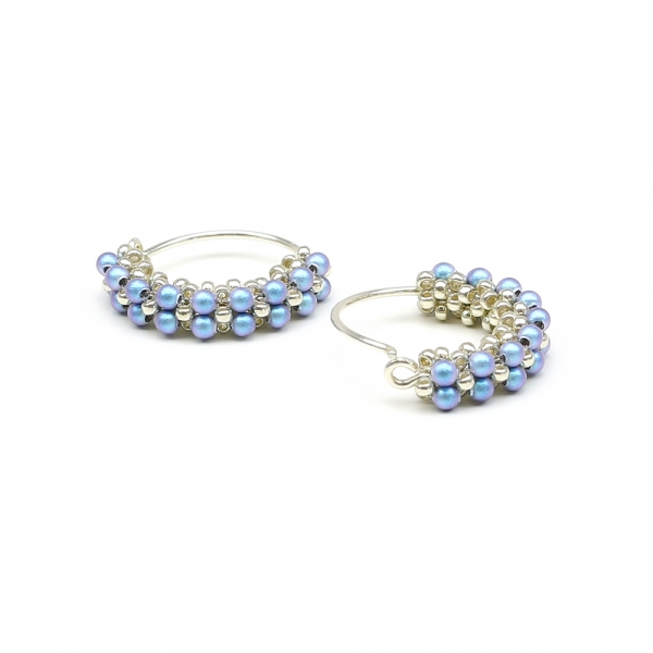 Cercei Ichiban - Primetime Pearls Iridescent Light Blue AG925