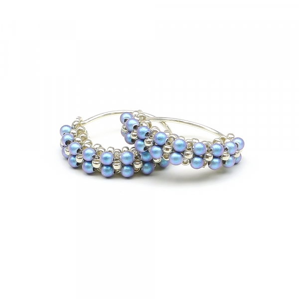Cercei Ichiban - Primetime Pearls Iridescent Light Blue AG925