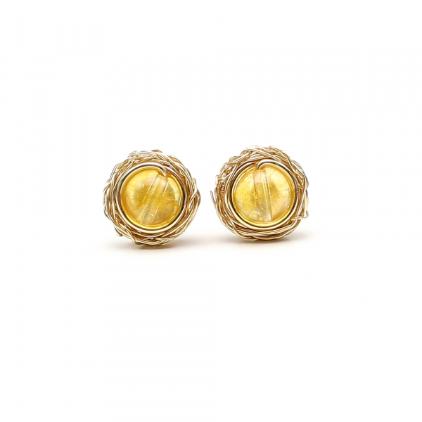 Stud earrings by Ichiban - Sweet Citrine