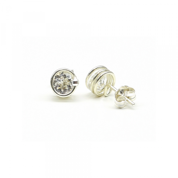 Stud earrings by Ichiban -  Deluxe White Topaz AG925