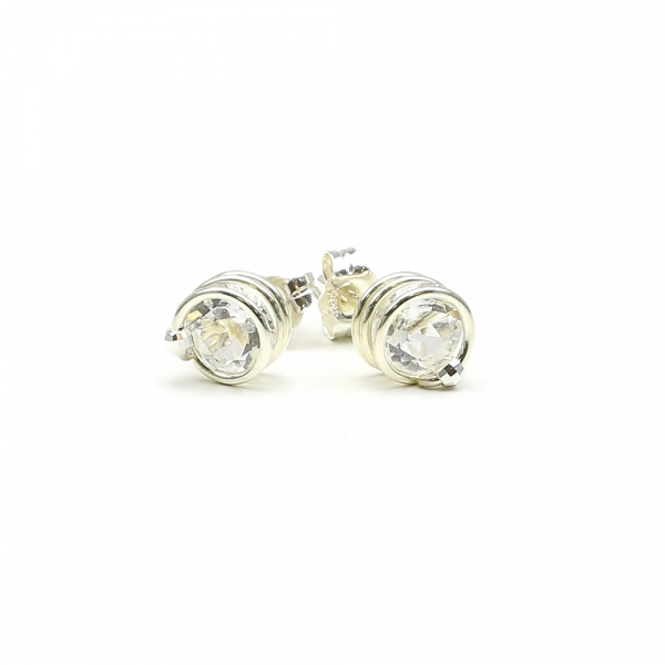 Stud earrings by Ichiban -  Deluxe White Topaz AG925