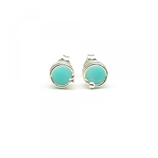 Stud earrings by Ichiban - Deluxe Amazonite  AG925