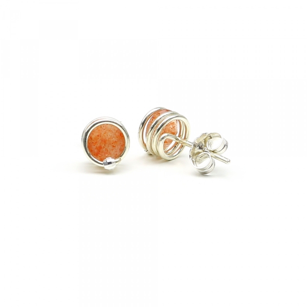 Stud earrings by Ichiban -  Deluxe Sunstone AG925