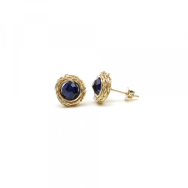 Stud earrings by Ichiban - Sweet Dark Indigo