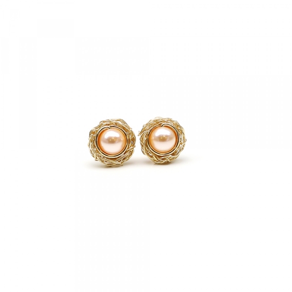 Stud earrings by Ichiban - Sweet Peach