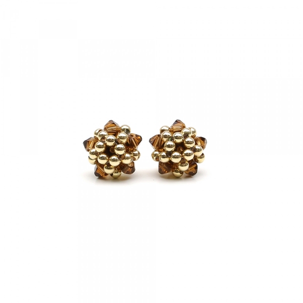 Stud earrings by Ichiban - Charm Smoked Topaz
