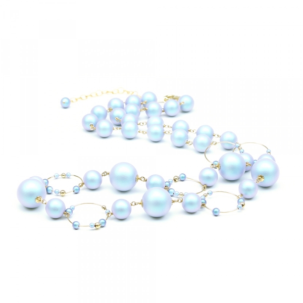 Necklace by Ichiban - Gravity Iridescent Light Blue