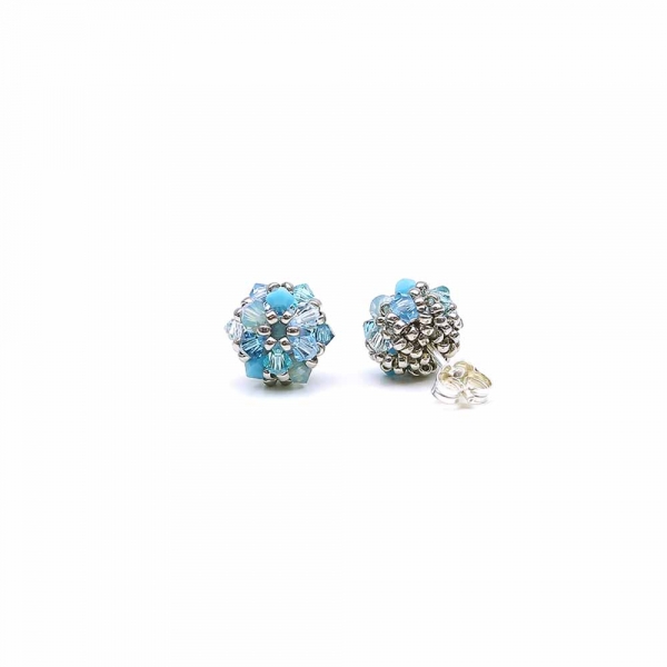 Stud earrings by Ichiban - Daisies Azzuro 925 Silver