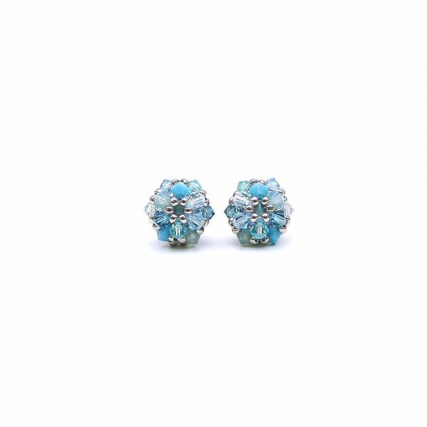 Stud earrings by Ichiban - Daisies Azzuro 925 Silver