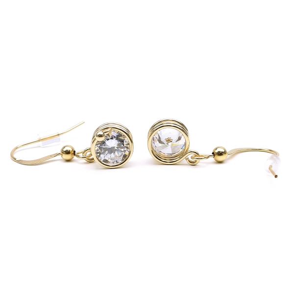 Dangle earrings by Ichiban - Busted Crystal Clear