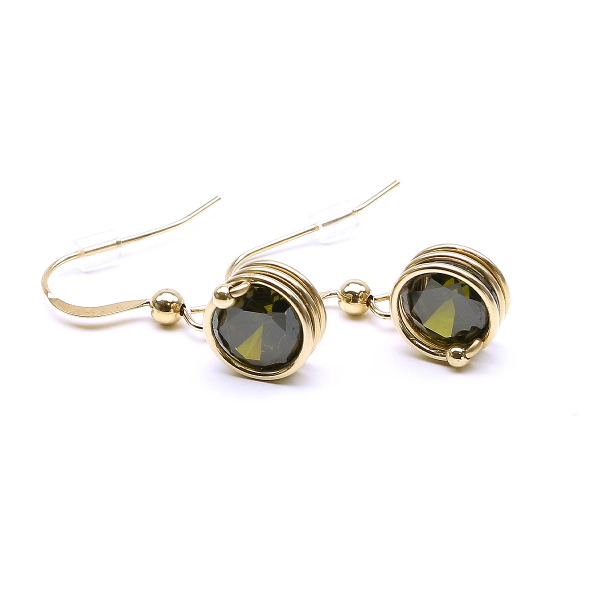 Dangle earrings by Ichiban - Busted Olivine