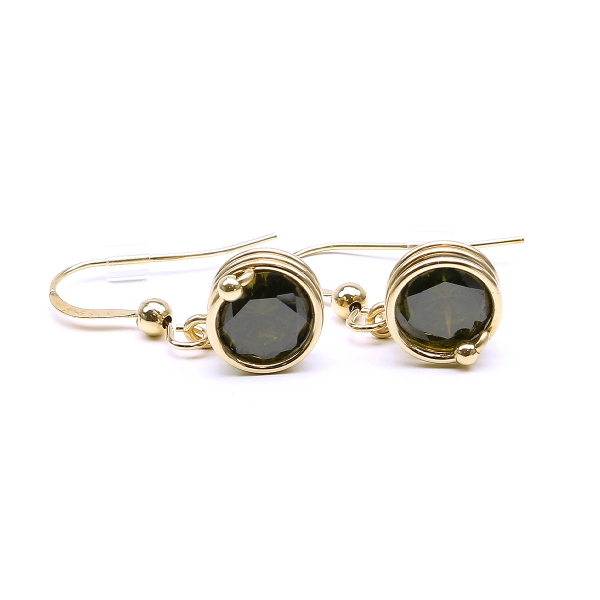 Dangle earrings by Ichiban - Busted Olivine