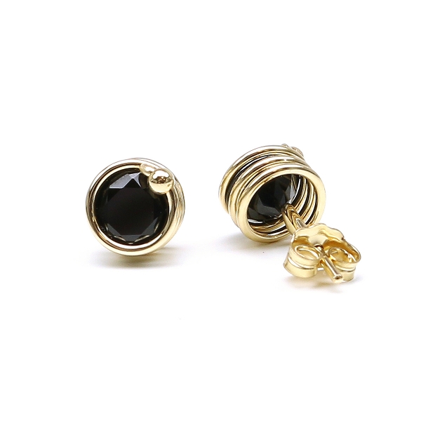 Stud earrings by Ichiban - Busted Deluxe Black Spinel
