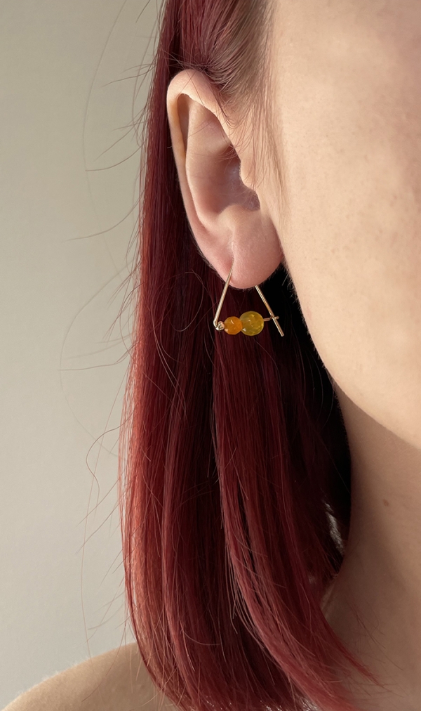 Gemstone earrings by Ichiban - Fancy Citrine