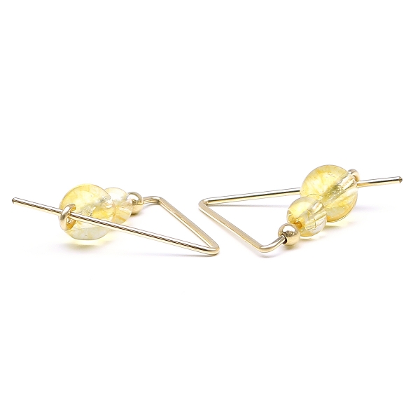 Gemstone earrings by Ichiban - Fancy Citrine