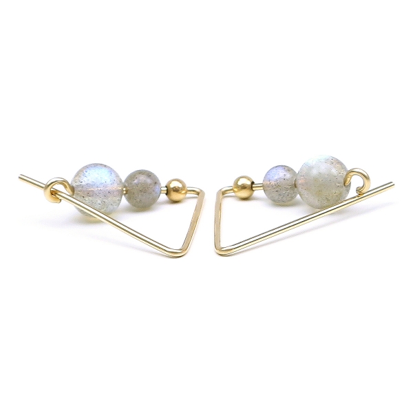 Gemstone earrings by Ichiban - Fancy Labradorite