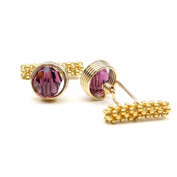 Cufflinks by Ichiban - Busted Amethyst