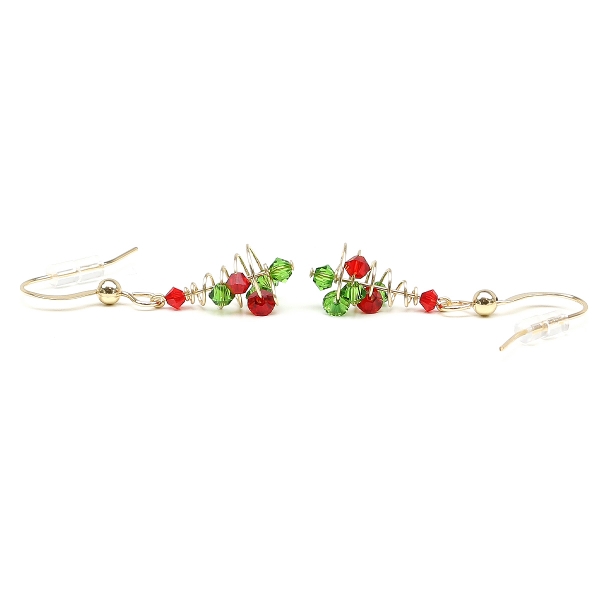 Dangle earrings by Ichiban - Spiral Christmas Tree