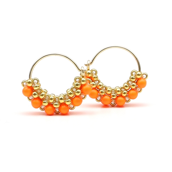 Cercei Ichiban - Mini Diva Pearls Neon Orange