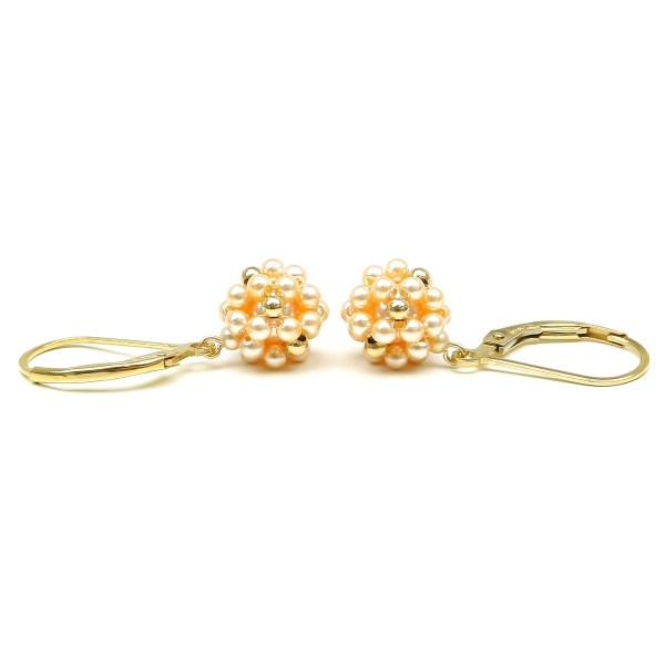Leverback earrings by Ichiban - Peach Berry