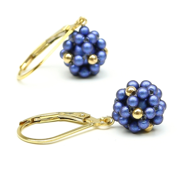 Leverback earrings by Ichiban - Blue Berry