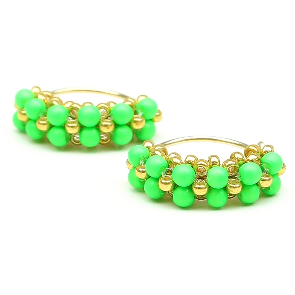 Cercei Ichiban - Mini Diva Pearls Neon Green