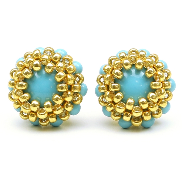 Stud earrings by Ichiban - Teeny Tiny Turquoise