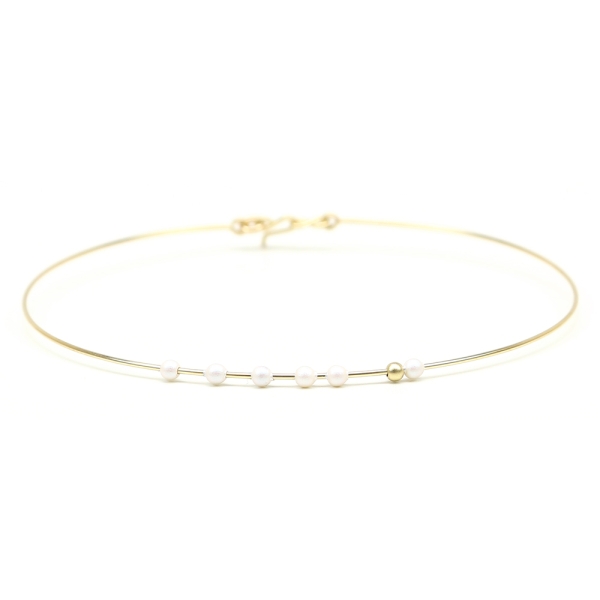 Simple Style Pearls - Pearlescent White - fixed bracelet